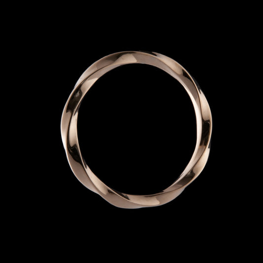 A lovely gold wedding ring commission inspired by ancient Irish ring designs. The twists of the ring were selected by the bride to be from a selection presented to her by NI Silver jewellery.