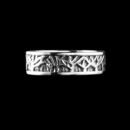 Dark Hedges Banded Ring - NI Silver