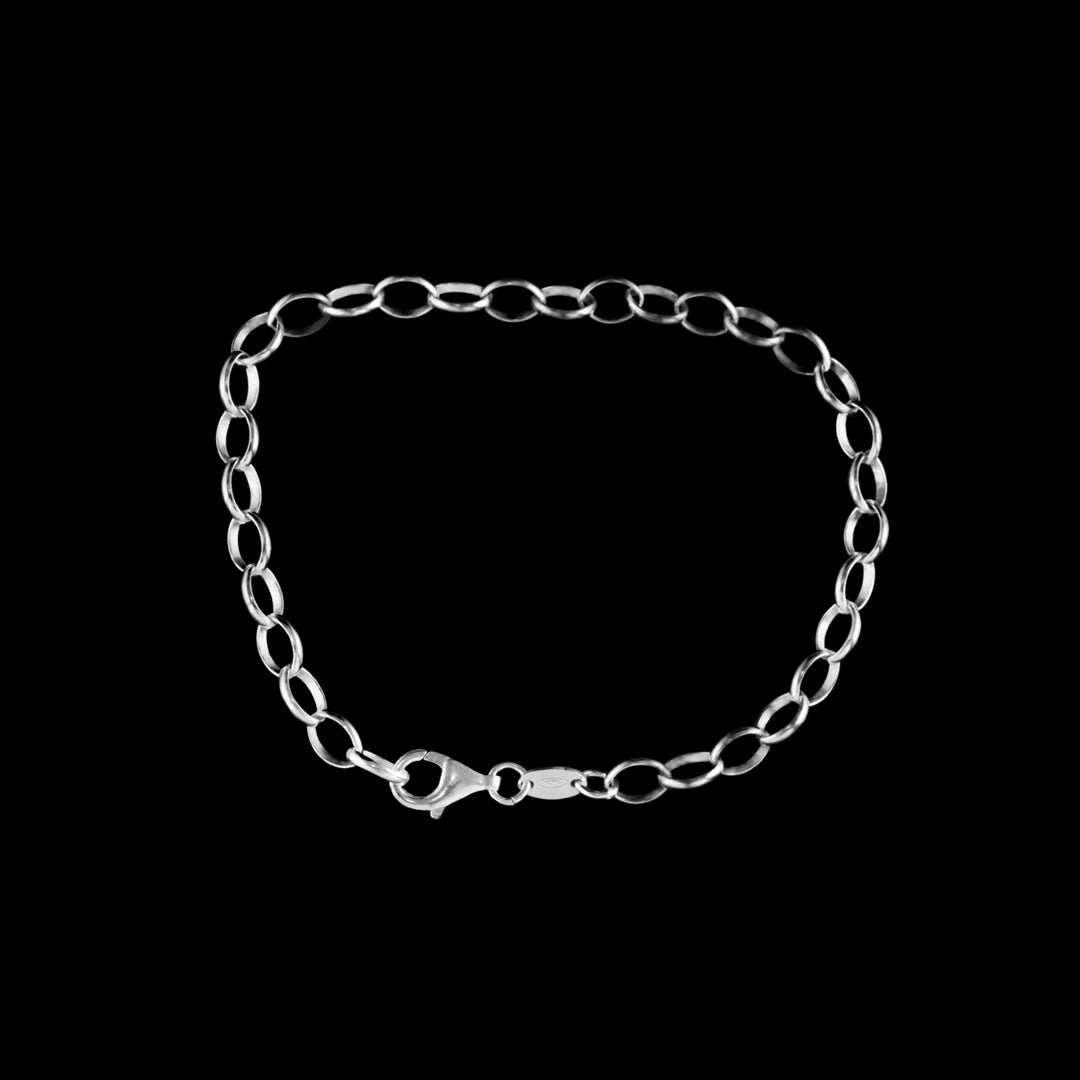 Sterling Silver Charm Bracelet for charm which 'clip' onto the bracelet.  Free UK Postage.