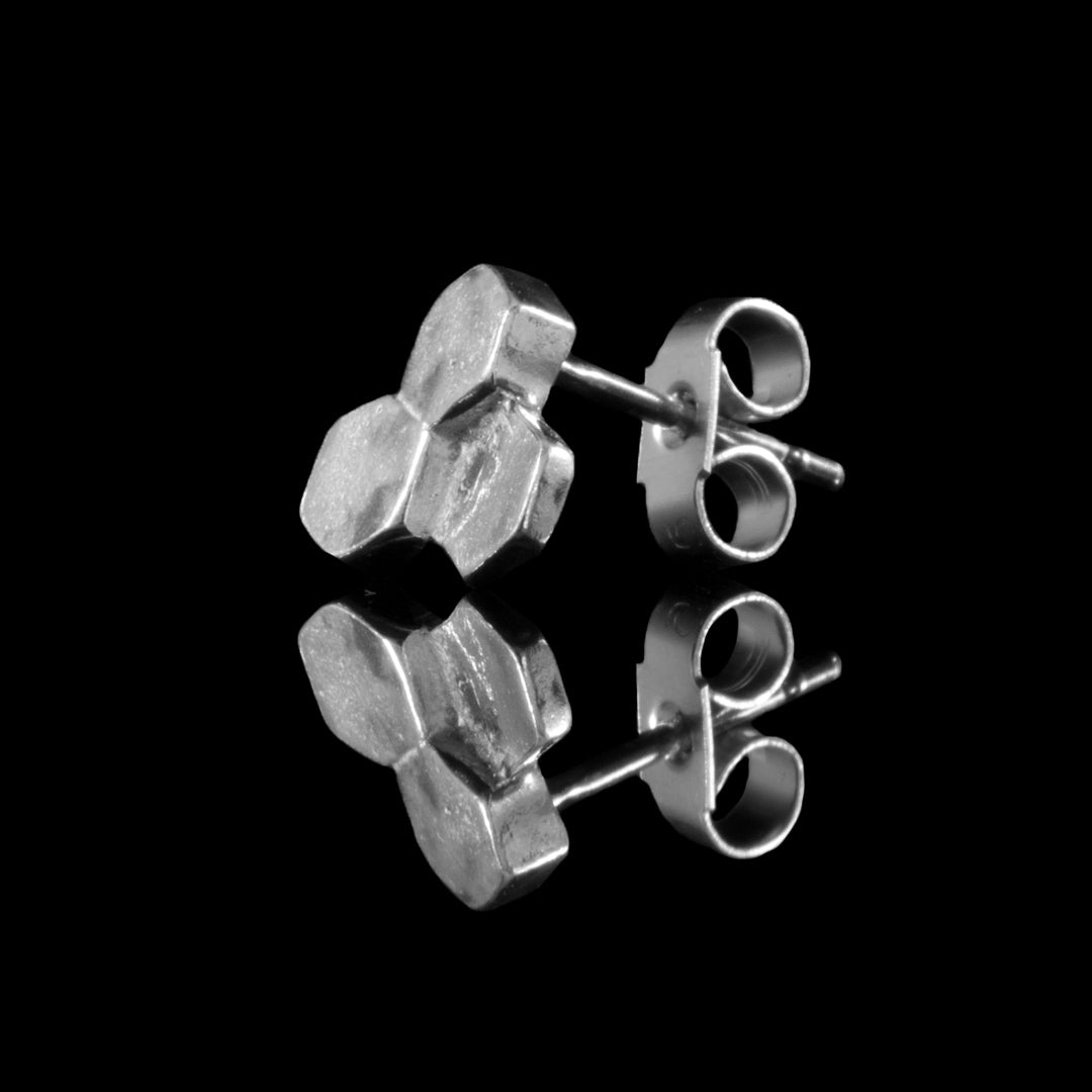 Giant's Causeway Sterling Silver Stud Earrings.  Sterling Silver 925 handcrafted silver earrings.