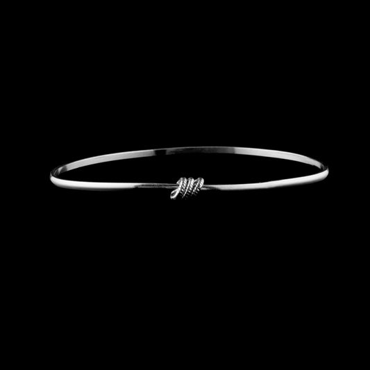 Sterling Silver bangle and 3 rings made by Ruth McEwan-Lyon the jewellery maker here at NI Silver.