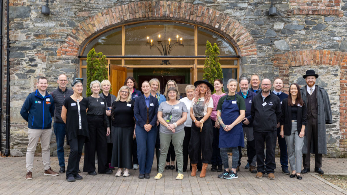 A group photograph of the Loughs and Legends Eastern shores Tourism Cluster team at their tourism launch event at the lovely Clandeboye Estate.  