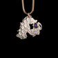 Gold + Amethyst Northern Ireland Necklace Commission - NI Silver
