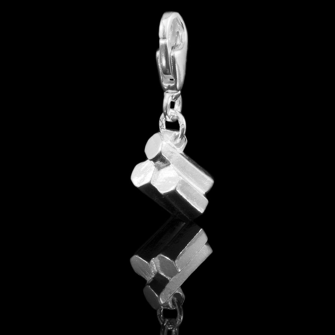 Sterling Silver 925 Hallmarked Giant's Causeway Charm for bracelet.  Compatible with most European Charm Bracelets.
