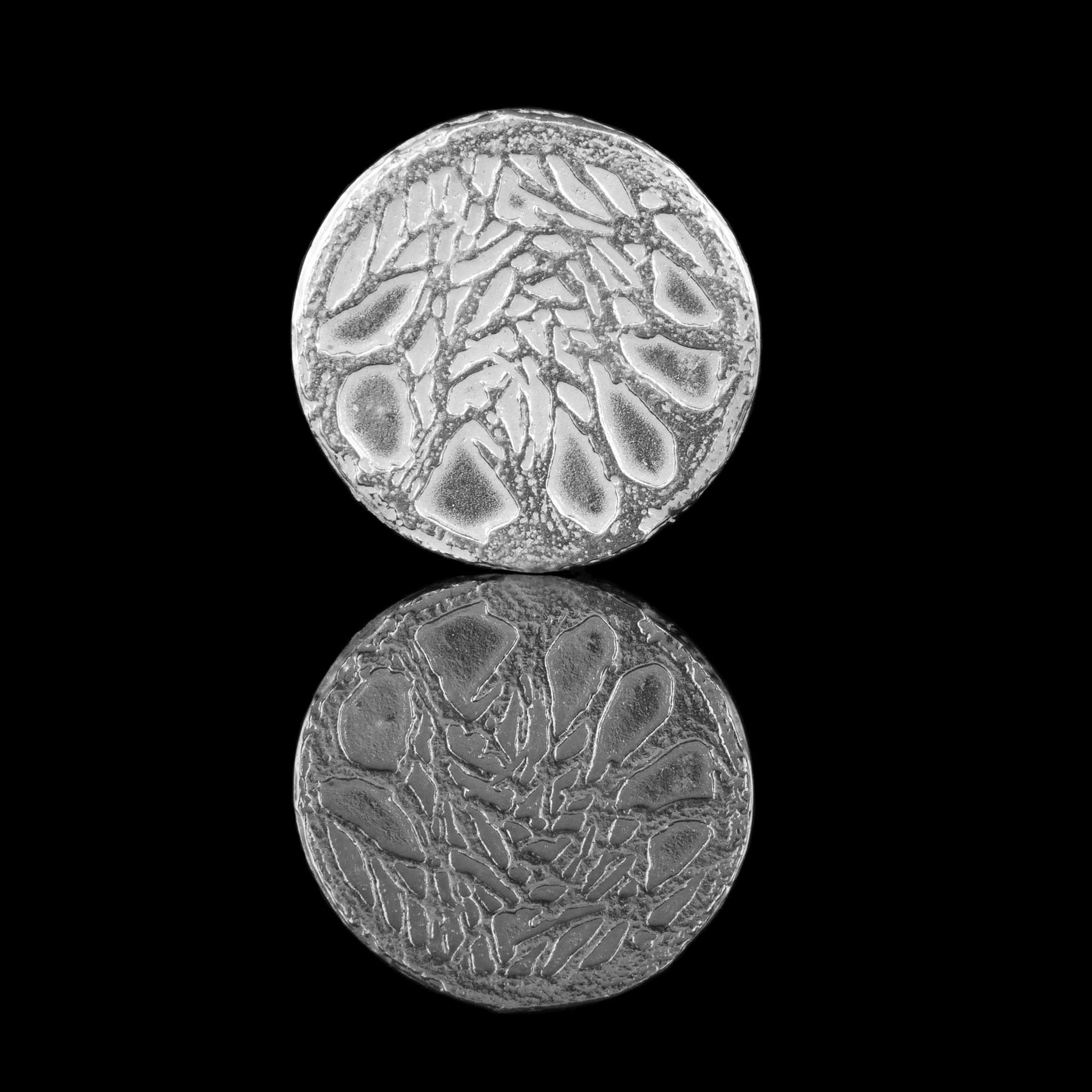 Sterling Silver Dark Hedges Lapel Pin with tree design to front side. Made in Uk by NI Silver Jewellery designers