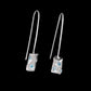 Commission - Silver Earrings with Aquamarine Stones - NI Silver
