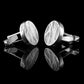 Dark Hedges Cufflinks - NI Silver Jewellery, sold silver with engraving of The Dark Hedges arocs the circular shape with the outline of trees cut out