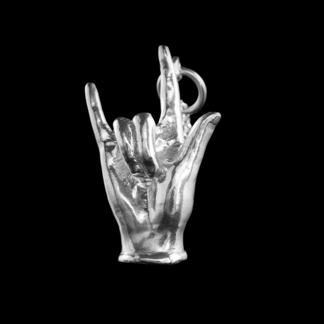 I Love You Necklace - Large - NI Silver